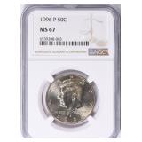 1996-P Kennedy Half Dollar NGC MS-67