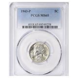 1943-P Jefferson Nickel PCGS MS-65