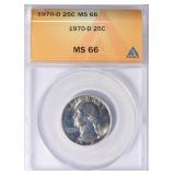 1970-D Washington Quarter ANACS MS-66
