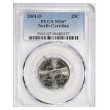 2001-D State Quarter North Carolina PCGS MS-67