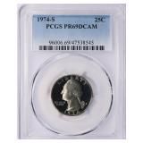 1974-S Washington Quarter PCGS Proof-69 DCAM