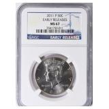 2011-P Kennedy Half $ Early Releases NGC MS-67