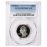1978-S Washington Quarter PCGS Proof-70 DCAM