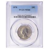 1978 Washington Quarter PCGS MS-66 (Toned)