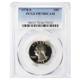 1978-S Washington Quarter PCGS Proof-70 DCAM