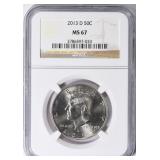 2013-D Kennedy Half Dollar NGC MS-67