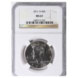 2011-D Kennedy Half Dollar NGC MS-67 (ONLY 16