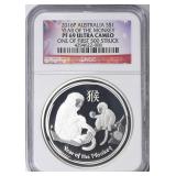 Australia 2016 Silver Dollar Monkey NGC Proof-69UC