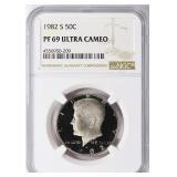 1982-S Kennedy Half Dollar NGC Proof-69 UC