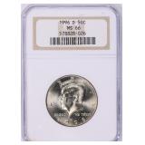 1996-D Kennedy Half Dollar NGC MS-66