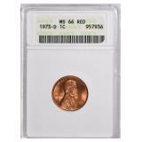 1973-D Lincoln Cent ANACS MS-66 RD OH