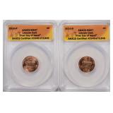 2010 & 2010-D Lincoln Cent Shield ANACS MS-67 RD