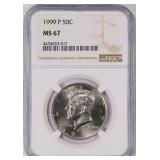 1999-P Kennedy Half Dollar NGC MS-67