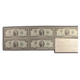 Five (5) Consecutively #d 1976 $2 FRN