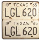 1965 Texas License Plates