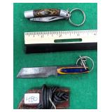 TWO (2) Mini Knives with Key Rings