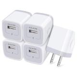 AILKIN 5 Pack-1Port USB Charger Wall Plug