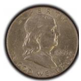 90% Silver Franklin Half Dollar, $27.50 Melt Value