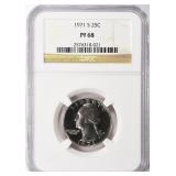 1971-S Washington Quarter NGC Proof-68