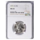 1971-D Washington Quarter NGC MS-65 (Toned)