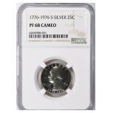 1976-S Quarter Silver NGC Proof-68 CAMEO