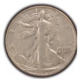 Walking Liberty Silver Half Dollar, $27.50