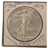 Walking Liberty Silver Half Dollar, $27.50