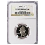 1986-S Washington Quarter NGC Proof-70 UC