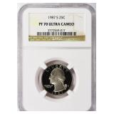 1987-S Washington Quarter NGC Proof-70 UC