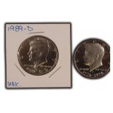 1989-D and 1976 Kennedy Half Dollars