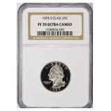 1995-S Washington Quarter Clad NGC Proof-70 UC