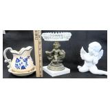 NO SHIP: Home Decor incl. Cherub, Candy Dish
