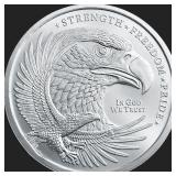 1/4 oz Silver Bullion Eagle Round, .999 Fine