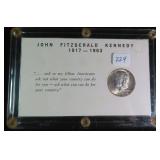 90% Silver Kennedy Half Dollar in Display