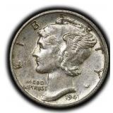 1941-D Mercury Dime 90% Silver United States Coin