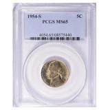 1954-S Jefferson Nickel PCGS MS-65