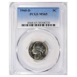 1960-D Jefferson Nickel PCGS MS-65