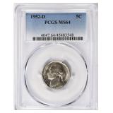 1952-D Jefferson Nickel PCGS MS-64