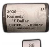 $10 2020-D Kennedy Half Dollar Roll
