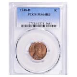 1948-D Lincoln Cent PCGS MS-64 RB