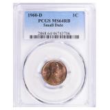 1960-D Lincoln Cent Small Date PCGS MS-64 RB