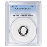2013-S Roosevelt Dime PCGS Proof-70 DCAM