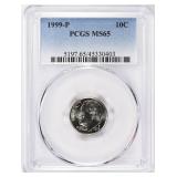 1999-P Roosevelt Dime PCGS MS-65