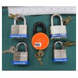 $15 SHIP: Five (5) Locks with Keys