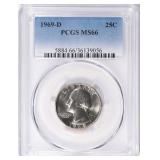 1969-D Washington Quarter PCGS MS-66