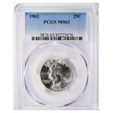 1963 Washington Quarter PCGS MS-63