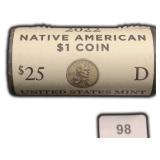 $25 Roll 2022-D Native American $1 Roll