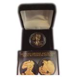 Silver Walking Liberty Half Dollar Clad in Black