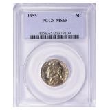 1955 Jefferson Nickel PCGS MS-65
