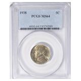 1938 Jefferson Nickel PCGS MS-64
